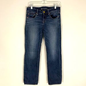 AMERICAN EAGLE DENIM DARK JEANS SIZE 8 STRAIGHT